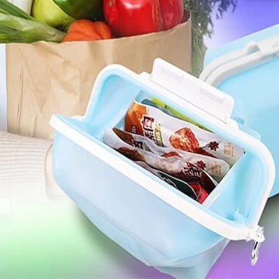 Boite conservation alimentaire - NewSiliconeLunchBox™ - Bleu - NAUMADE