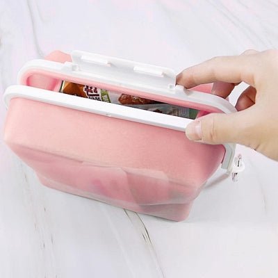 Boite conservation alimentaire - NewSiliconeLunchBox™ - Rose - NAUMADE