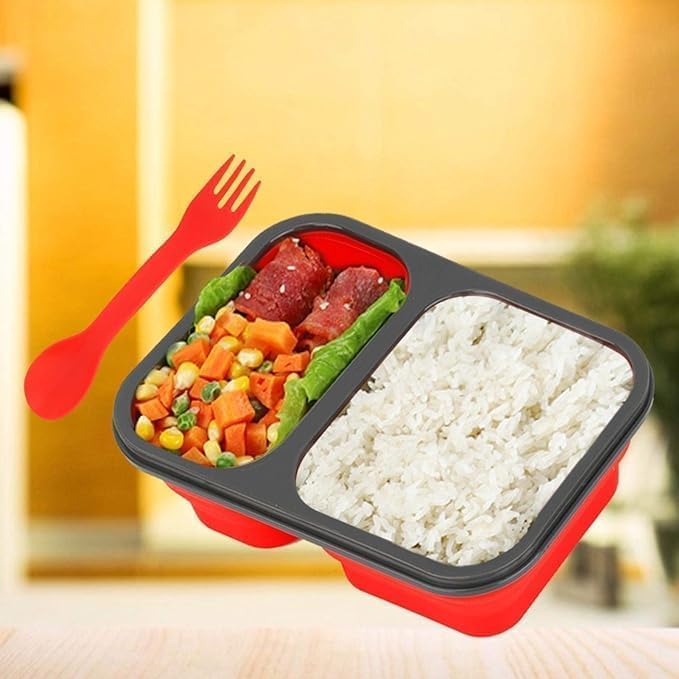 Boite de Conservation Alimentaire - CollapsibleLunchBox™ - Rouge - NAUMADE