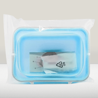 Boite conservation alimentaire - NewSiliconeLunchBox™ - Bleu - NAUMADE