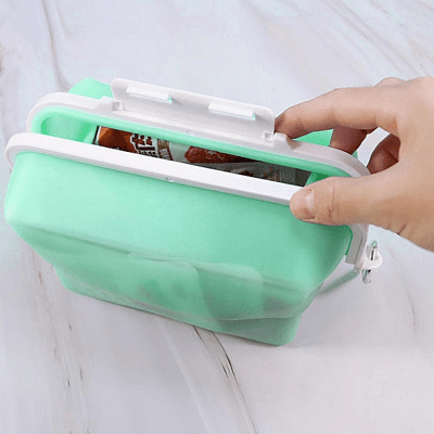 Boite conservation alimentaire - NewSiliconeLunchBox™ - Vert - NAUMADE