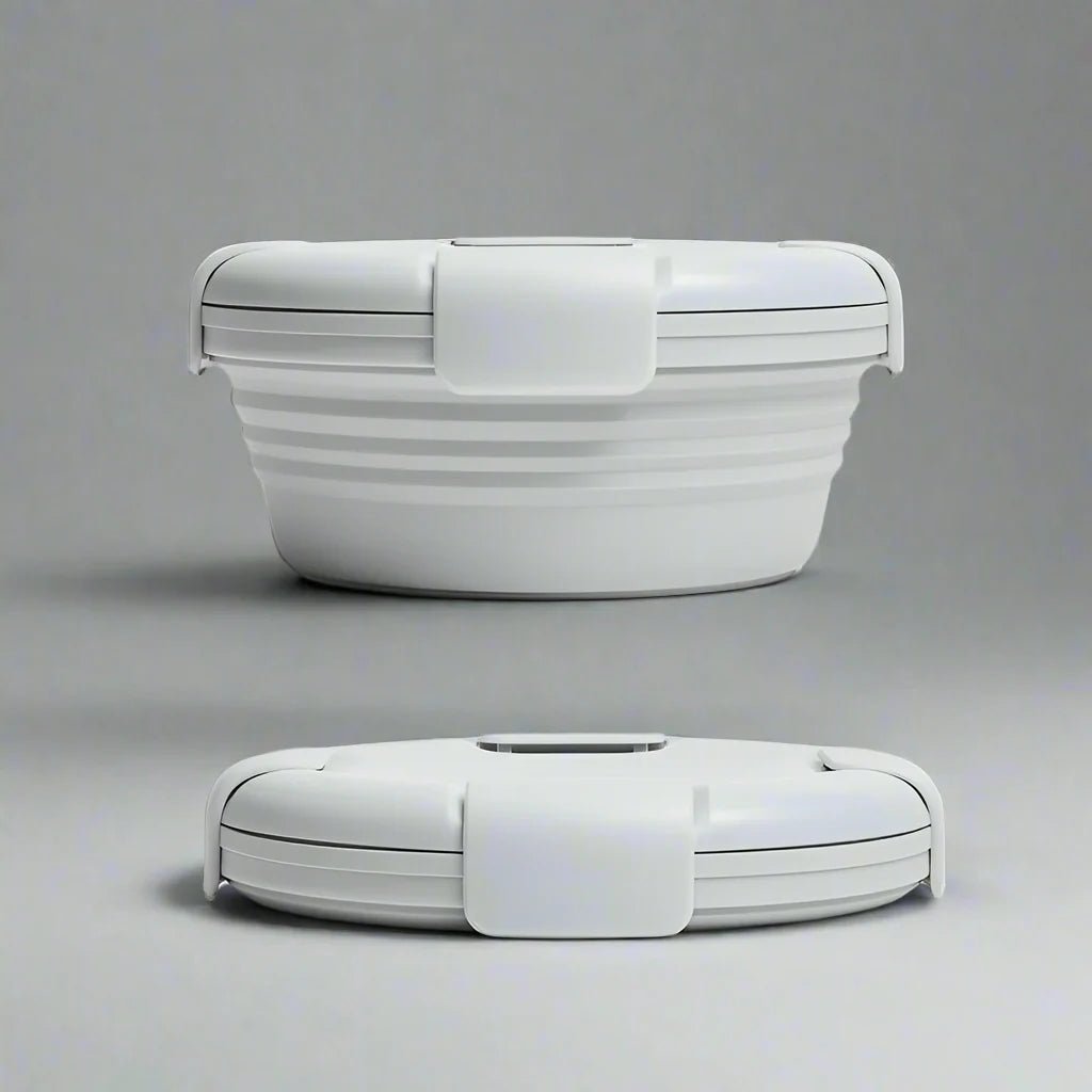 Boite de Conservation Alimentaire - SiliconeFoldingBox™ - Gris Nordique - NAUMADE