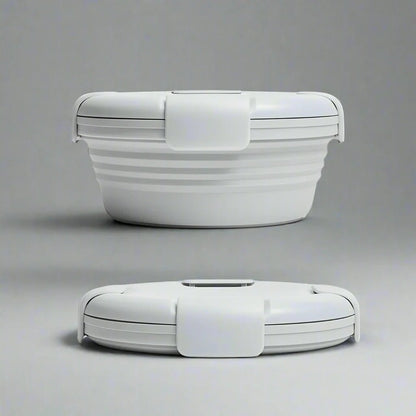 Boite de Conservation Alimentaire - SiliconeFoldingBox™ - Gris Nordique - NAUMADE