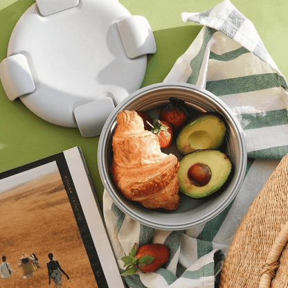 Boite de Conservation Alimentaire - SiliconeFoldingBox™ - Gris Nordique - NAUMADE